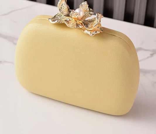 Dinner Bag Women Fashion Flower Buckle Handbag Wedding Bride Evening Bags Girls Cute Party Clutch Bag Shoulder Bags