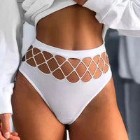 Sexy thong fishing net hollow design underwear for women casual Under pants