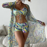 Sexy Print Bikini Women High Waist Swimsuit Cover Up Swimwear Female Lady Bathing Suit Swimming Summer Beachwear