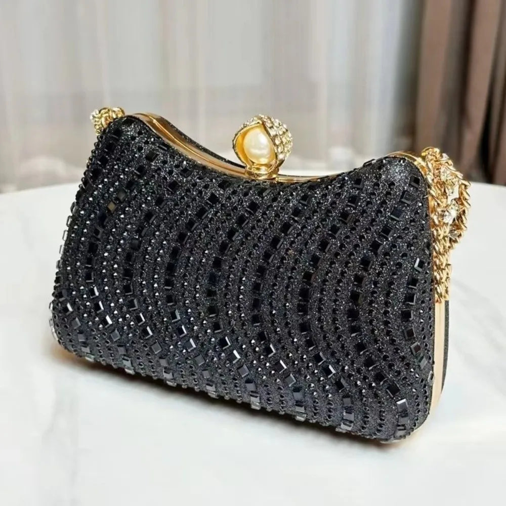Retro Premium Rhinestone Rhinestone Diamond Inlay Bag Diamond Inlay Evening Bag Sparkling Wedding Party Bag