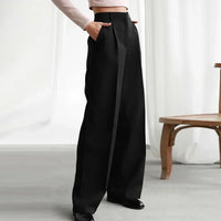 Women's High Waist Wide Leg Pants Ladies Suit Pants Loose Casual Long Trousers