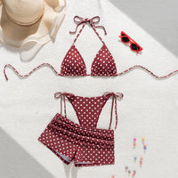 Polka Dot Sexy Bikinis Set Female Swimsuit Women Three-Piece Swimwear Beach Swim Wear Ladies Bathing Suits Bikini Pool Bathing Suit