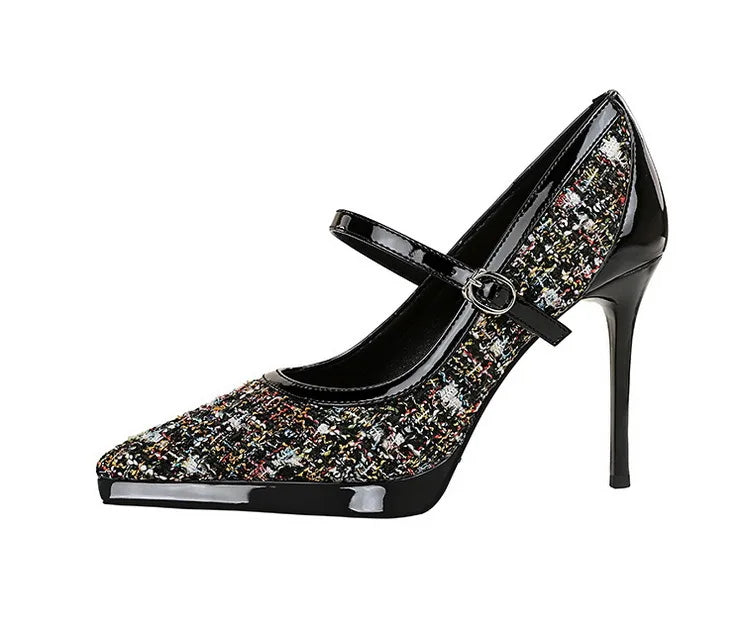 French Style Pointed Sexy High Heels for Women Thin Heels and Shallow Mouth Single Shoes