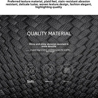 Large Capacity Ladies Handbag Fashion Woven Pattern Shoulder Bag Vintage Style Polyester Lining Soft PU Leather Material Commuter Bag