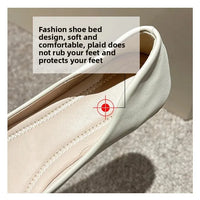 Soft Bottom Flat Casual Women's Shoes Butterfly Knot Slip-On Simple Design Shoes  Synthetic Leather