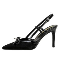 Bow Slim Heels High-End Women's Without Being Tired From Behind The Feet And Tripping Women's Singles Shoes
