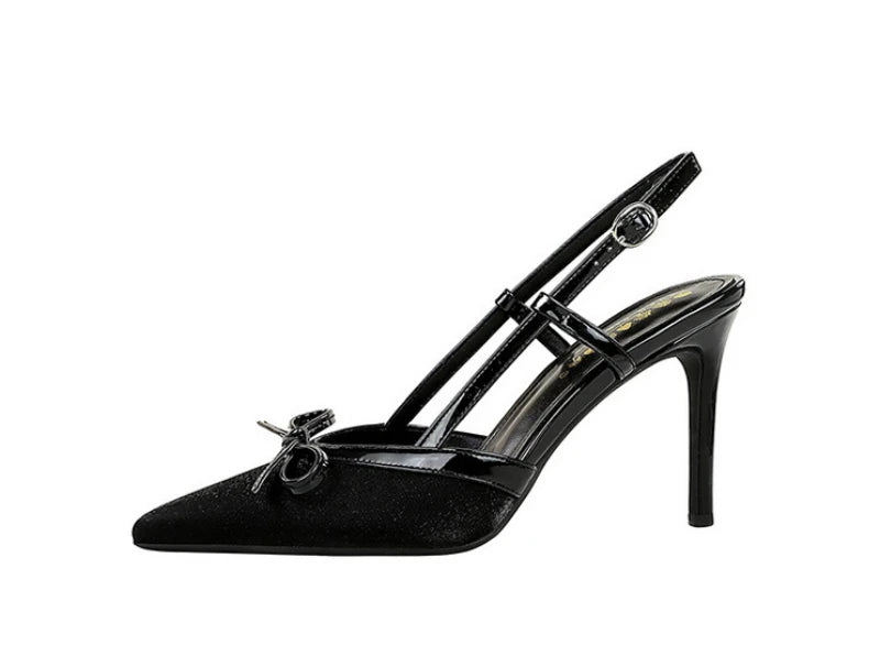 Bow Slim Heels High-End Women's Without Being Tired From Behind The Feet And Tripping Women's Singles Shoes