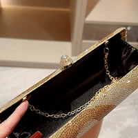 Women Clutch Glitter Sequins Evening Party Handbags Portable Gold Color Diamond Wedding Clutches Purse New Chain Shoulder Bags