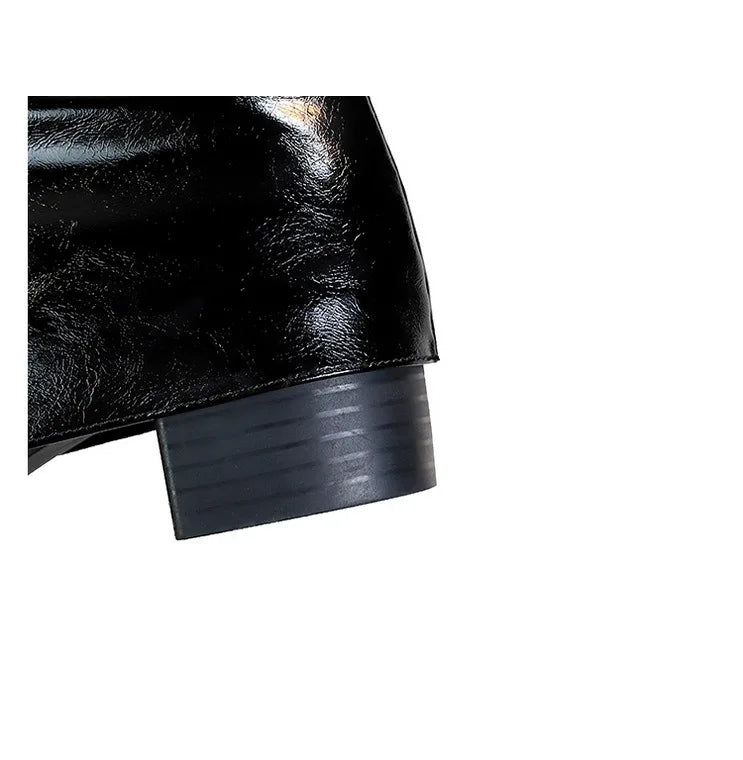 Pointed Fashion Women's Boots Retro Style Thick Heel Low Heel Medium Tube Women's Boots