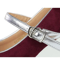 Metal Wedges 6 cm Women Pumps Flower Design High Heels Suede Sexy Party Shoes Buckle Ladies Shoes Women Wedges