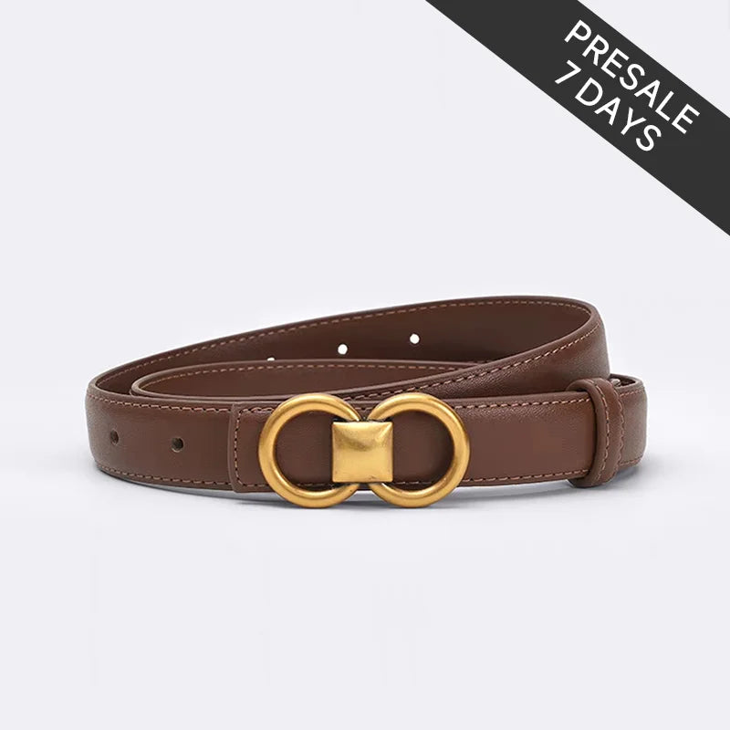 BEAUTODAY Belt Women Cow Leather Solid Color Symmetrical Buckle Waistband Jeans Dress 2024 Ladies Accessories Handmade 91102 Natalia Home Fashion   95cm-Caramel-CHINA Natalia Home Fashion