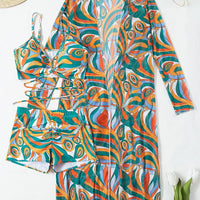 Sexy Print Bikini Women High Waist Swimsuit Cover Up Swimwear Female Lady Bathing Suit Swimming Summer Beachwear