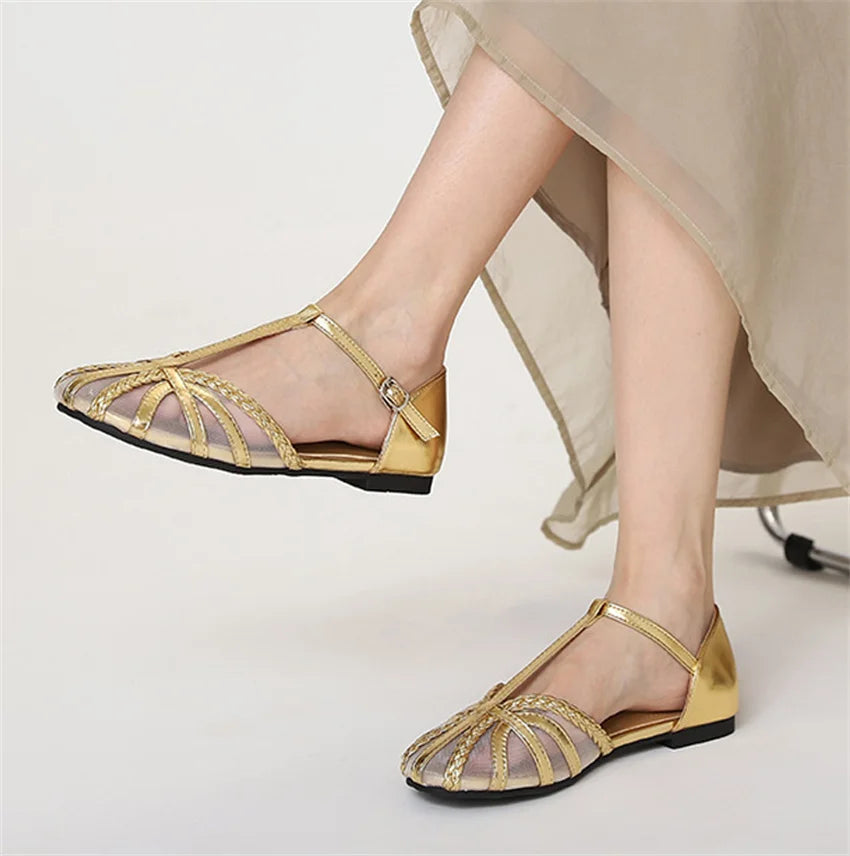 Designer Roman Flats Sandals Women Summer New Gladiator Low Heel Women Sandals