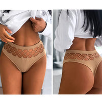 Sexy thong fishing net hollow design underwear for women casual Under pants