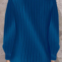 Simple Button V-neck Pullover Women's Solid Long Sleeve Casual T-shirts Elegant Lady Blouses
