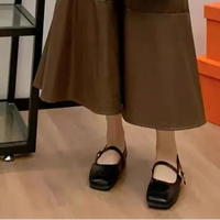 Women's Mary Jane Flat Bottom Slip-On Shoes with Buckle Soft Style Versatile Shoes