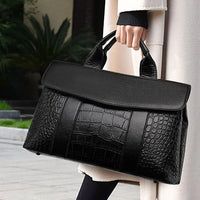 Large Capacity Ladies Handbag Fashion Woven Pattern Shoulder Bag Vintage Style Polyester Lining Soft PU Leather Material Commuter Bag