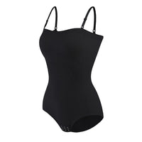 Strapless Short Bodysuit for Women Tummy Control Shapewear Seamless Sculpt Body Shaper with Removable Straps