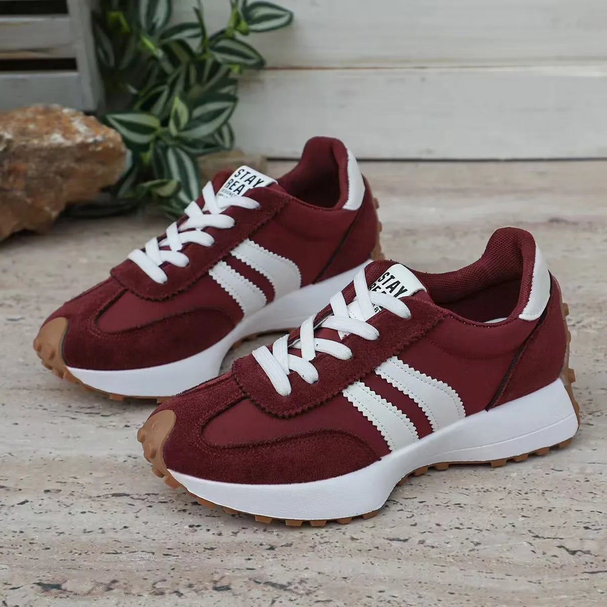 Retro Platform Women's Sneakers Summer Casual Patchwork Leather Sneakers Women's Outdoor Casual Comfort Shoes