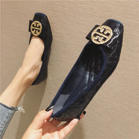 Women's Flats Shallow Work Shoes Soft Sole Non Slip Women Casual Shoes Patent Leather Breathable Women Shoes Summer