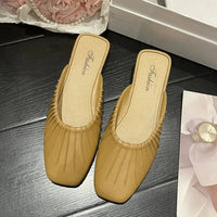 Fashion Flat Bottom Women's Slip-On Sandals Waterproof PVC Ultra Lightweight Lazy Person One-Touch Outdoor Slippers Natalia Home Fashion    Natalia Home Fashion
