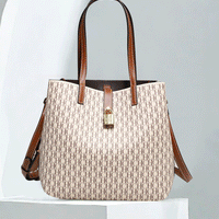 Premium Versatile Leather Crossbody Bag Ladies Large Capacity Daily Commuter Tote Bag Letter Print Design Ladies Fashio