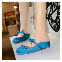 Ladies Slippers Bowknot Silks Satins Women Shoes Round Head Women Sandals Summer Shoes Women Slippers