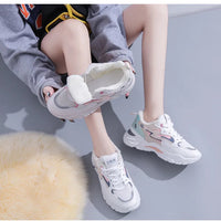 Women's Casual Breathable Leather Sneakers Versatile Flat Heel Shock Absorption Comfortable and Fashionable Shoes