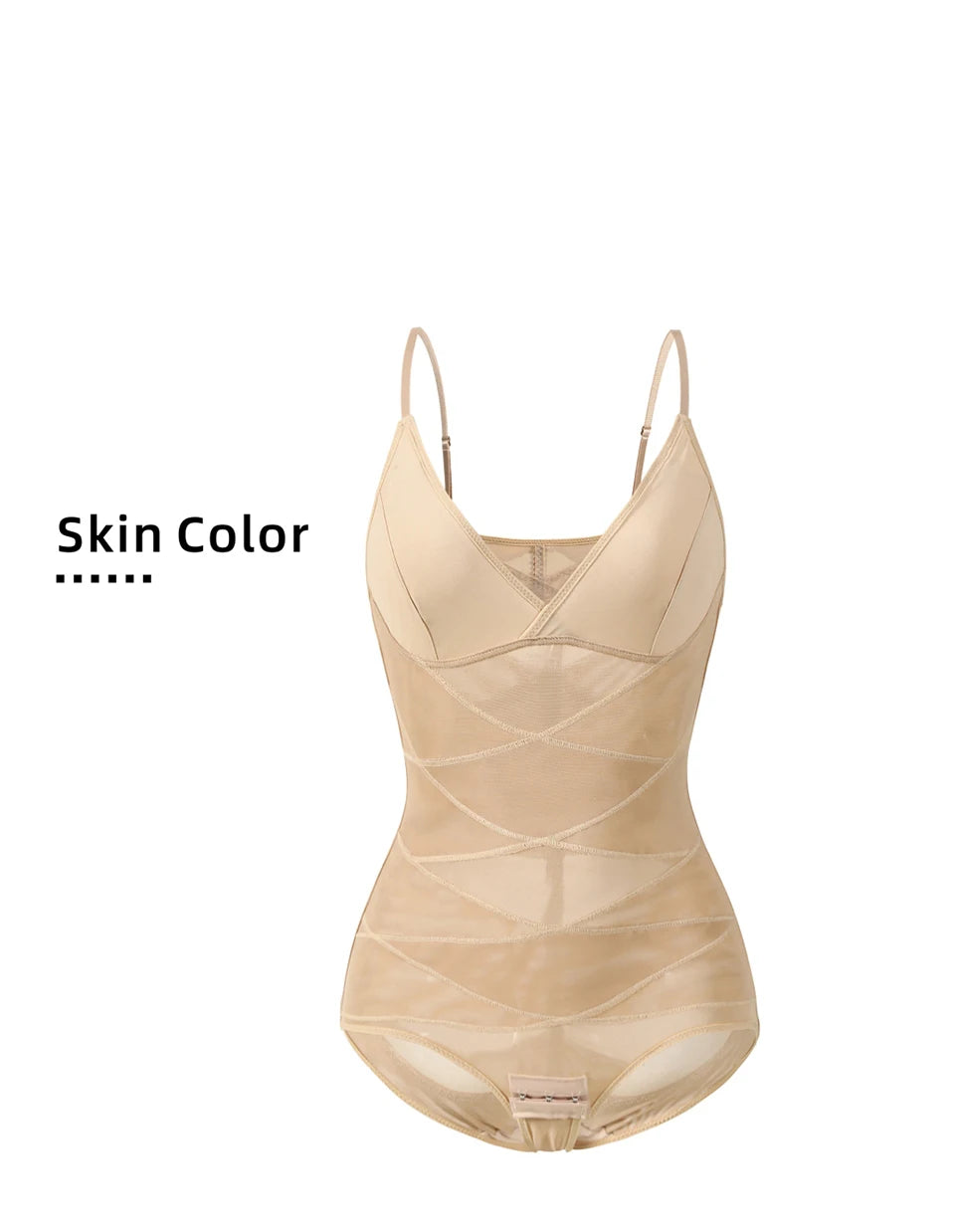 Women Sculpting Bodysuit Cross Compression abs Shaping Briefs Slimming Shapewear Over Bust Deep V Full Body Shaper Tummy Control