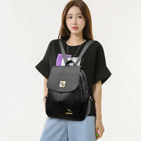 Soft Leather Dual-Shoulder Bag Student Backpack Travel Versatile Women's Bag