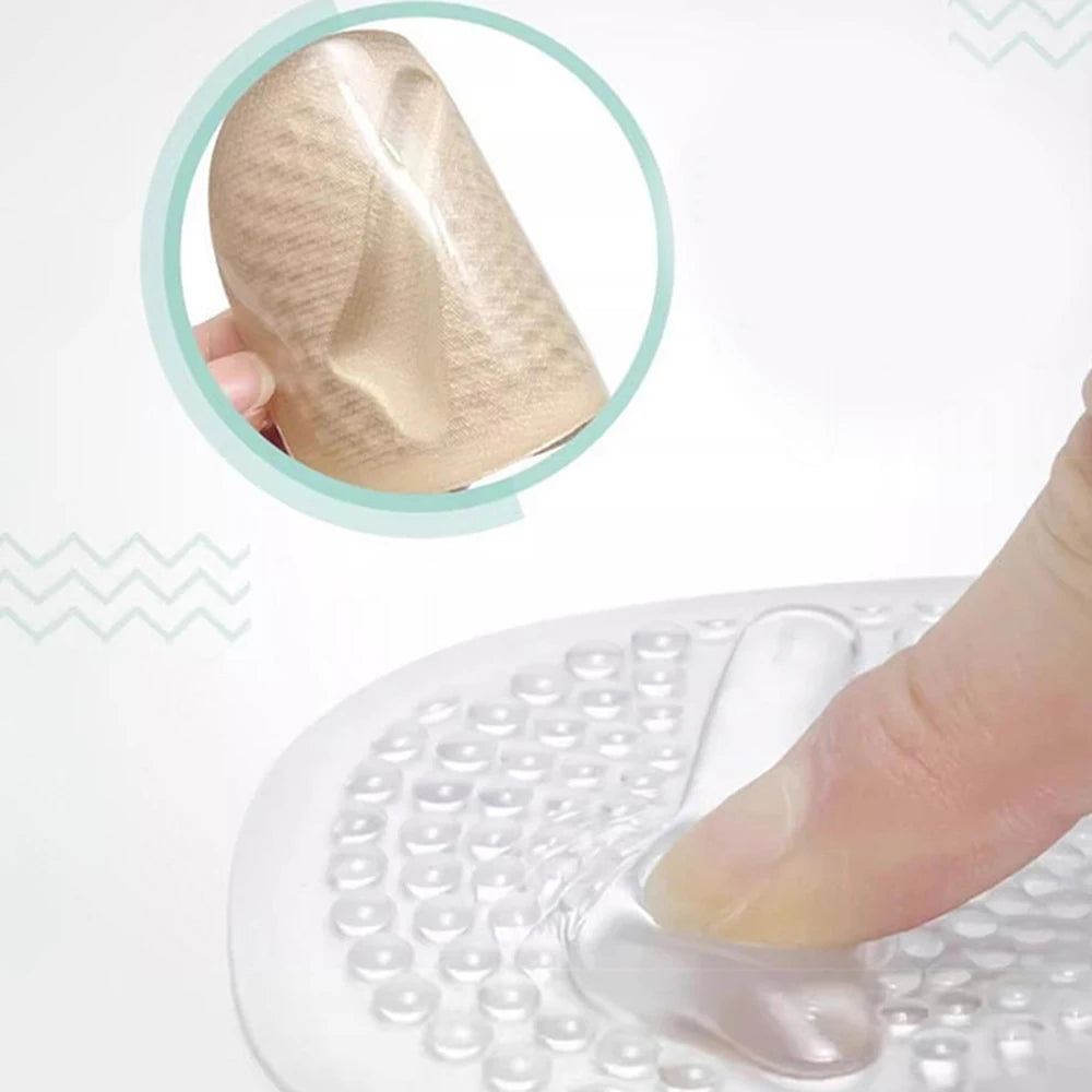 2 pair Silicone Metatarsal Pads for Shoes Non-Slip Self-Adhesive Forefoot Gel Foot Pads Sandals High Heels Shoe Insoles for Women