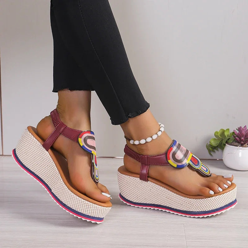 Women Sandal Fashion Shoes for Women Open Toe Wedges Sandals Women Luxury Designer Platform Sandals - Natalia Home Fashion