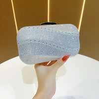 Luxury Rhinestone Clutch Bag for Women Elegant Evening Purse Fashion Crystal-Encrusted Handbag Party Shoulder Bags