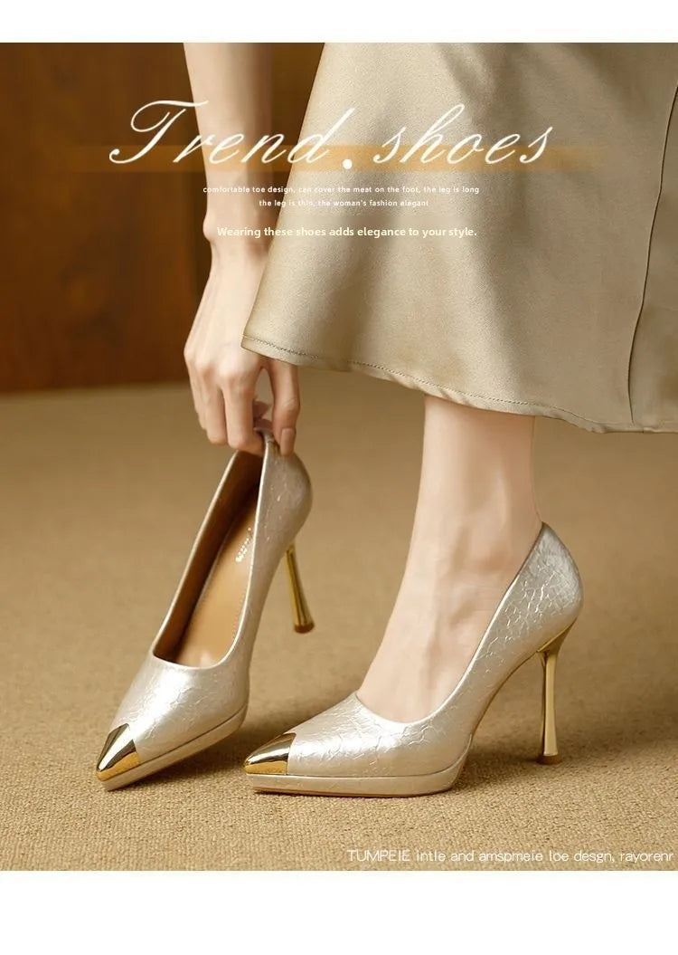 Elegant Heel Women's Shoes Party Style Comfortable Waterproof Platform Hollow out Design Fashion
