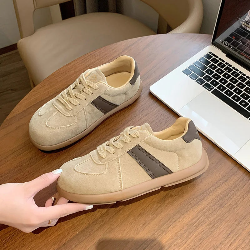 Fashion Trend Women's Casual Shoes College Style Wide Toe Soft Comfortable Flat Shoes Outdoor Casual Sports Shoes