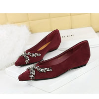 New Spring Crystal Women Mary Jane Shoes Fashion Shallow Slip on Elegant Party Dress Low Heel Shoes