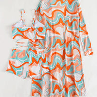 Sexy Print Bikini Women High Waist Swimsuit Cover Up Swimwear Female Lady Bathing Suit Swimming Summer Beachwear