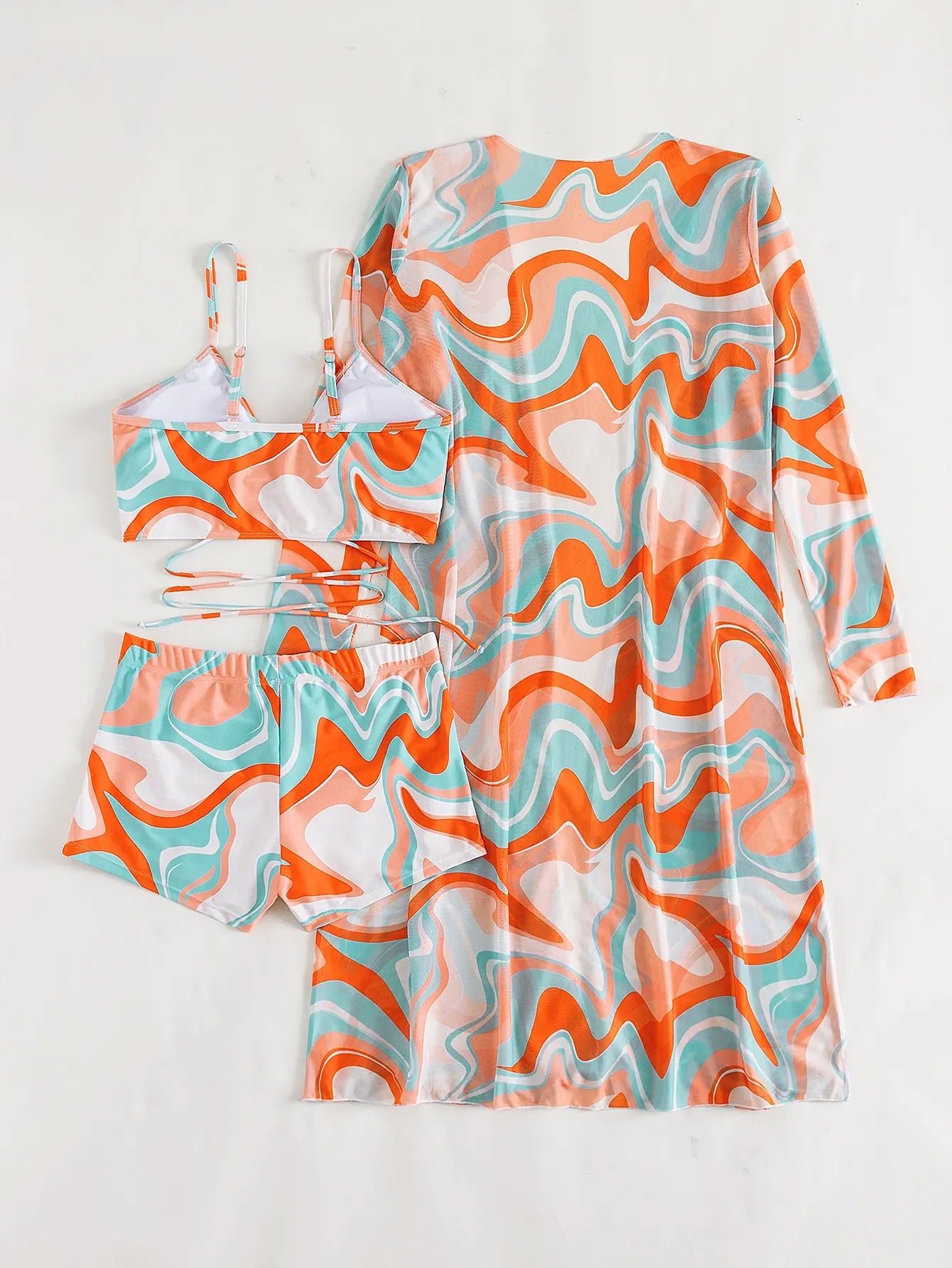 Sexy Print Bikini Women High Waist Swimsuit Cover Up Swimwear Female Lady Bathing Suit Swimming Summer Beachwear