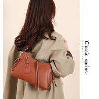 Soft Genuine Leather Crossbody Bag Women Fashion Shoulder Bag Large Capacity Handbag and Purse Ladies Cow hide Messenger Bag