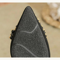 Pointed Toe Thin Heel High Heels Rhinestone Slip-On Commuter Women's Shoes