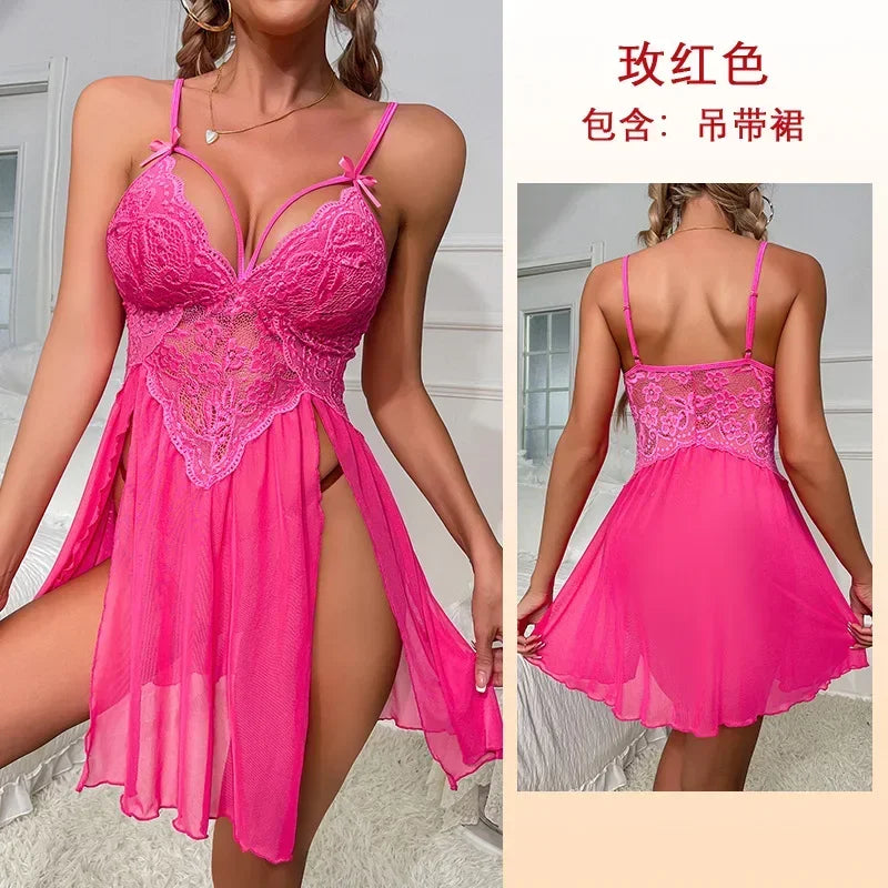 Nightgown Sleepwear Women's Clothing Home wear Suspenders Lace Sexy Comfortable Casual Embroidery Fashion Breathable Loose Fit