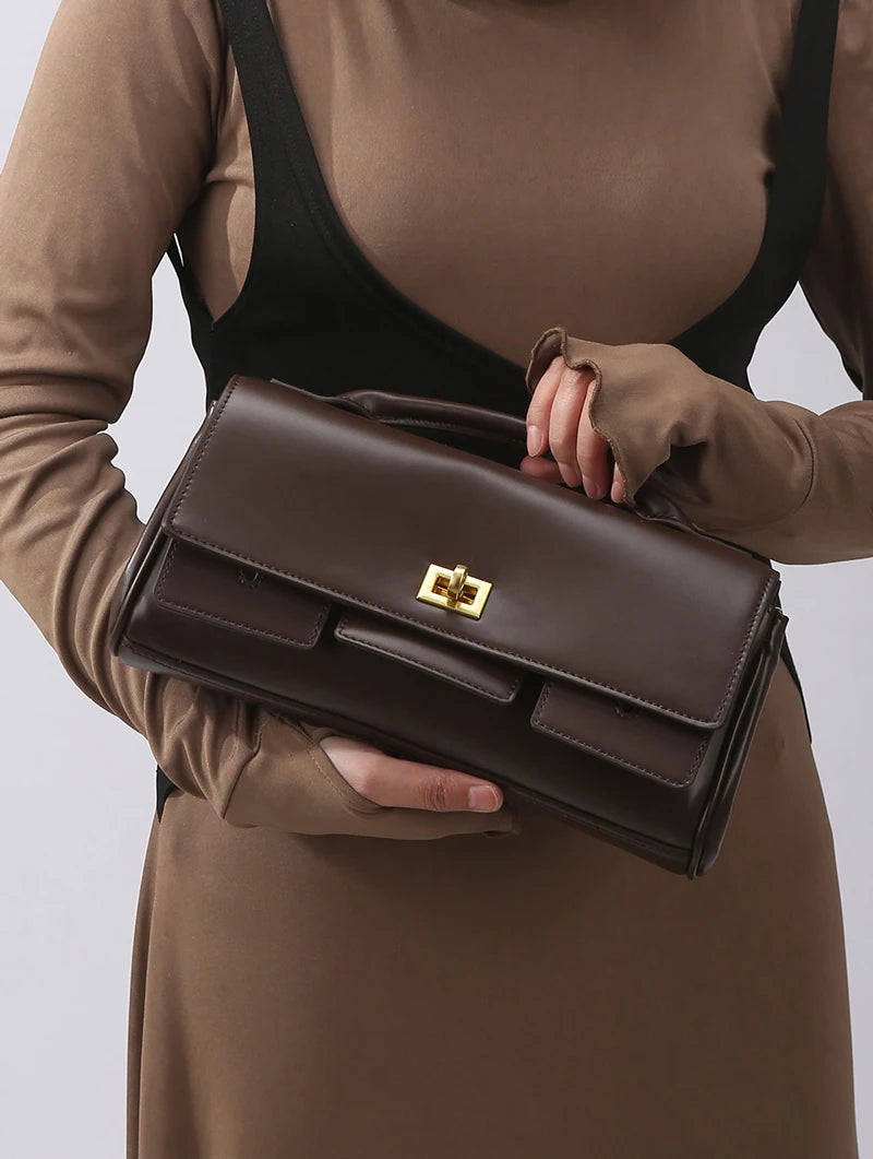 Luxury Women Bags PU Leather Shoulder Bags Women Fashion Gold Buckle Handbags Women Crossbody Bags
