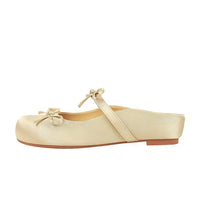 Ladies Slippers Bowknot Silks Satins Women Shoes Round Head Women Sandals Summer Shoes Women Slippers
