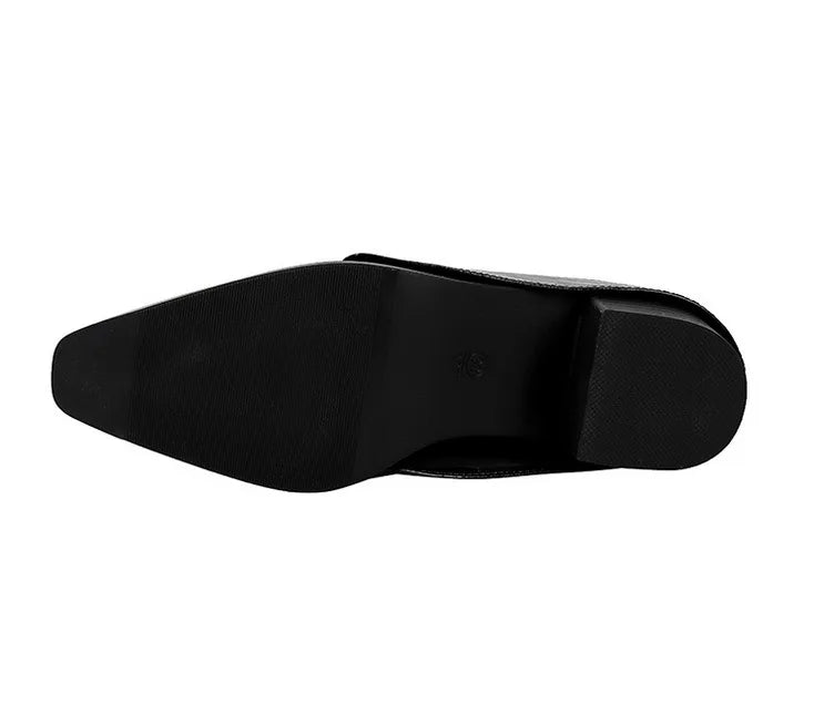 Pointed Fashion Women's Boots Retro Style Thick Heel Low Heel Medium Tube Women's Boots