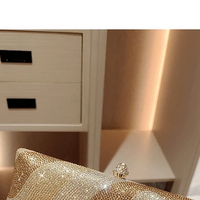 Women Clutch Glitter Sequins Evening Party Handbags Portable Gold Color Diamond Wedding Clutches Purse New Chain Shoulder Bags