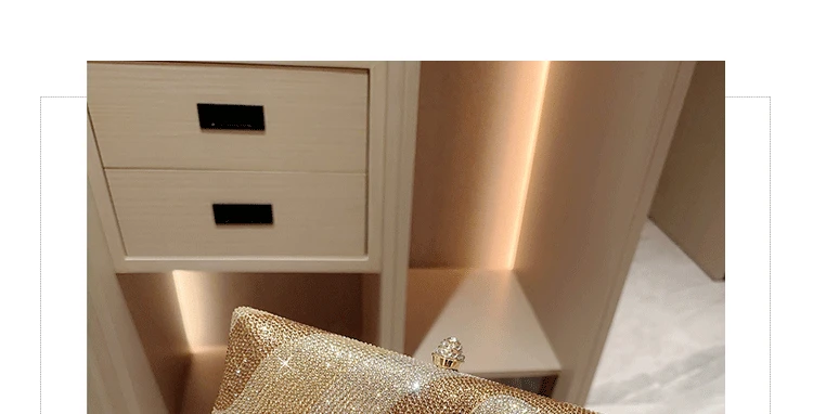 Women Clutch Glitter Sequins Evening Party Handbags Portable Gold Color Diamond Wedding Clutches Purse New Chain Shoulder Bags
