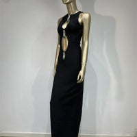 Sexy Cross-Border Dress with Hole Party Gown Wraparound Skirt Women's Fashion Clothing Dress