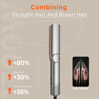 2-in-1 High Speed Ceramic Hot Airflow Hair Straightener Blow Dryer LED Display Electric Wet-to-Dry Natalia Home Fashion    Natalia Home Fashion