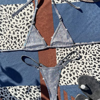 Shiny PU Leather Extreme Mini Micro String Bikini Female Swimsuit Women Swimwear Two-pieces Bikini set Halter Bathing Suit Swim