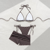 Polka Dot Sexy Bikinis Set Female Swimsuit Women Three-Piece Swimwear Beach Swim Wear Ladies Bathing Suits Bikini Pool Bathing Suit